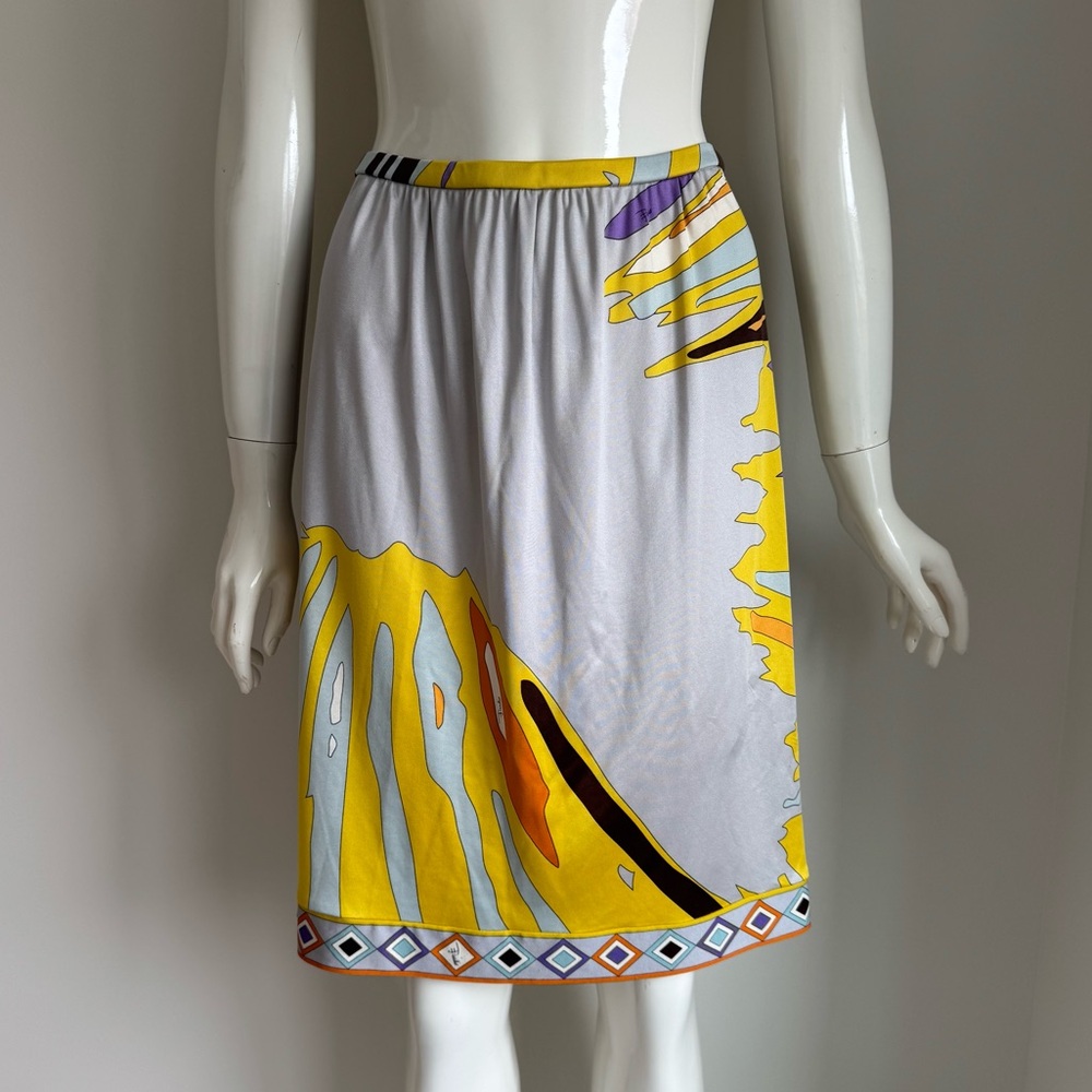 Emilio pucci multicolor abstract skirt